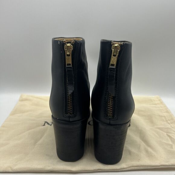 Nisolo Ankle Boots Womens 8 Black Heel Dari Commuter Leather Minimal - Picture 3 of 10
